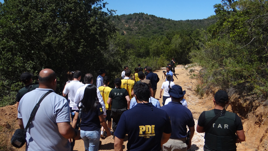 Reconstitución de escena Caso Secta de Colliguay