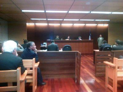 La audiencia en que el Tribunal Oral entregó su veredicto contra los ex carabineros.