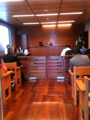Hoy se realizó la audiencia en la sala de RPA del Centro de Justicia.