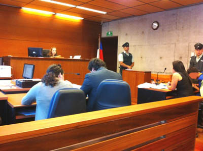 En la audiencia, el fiscal Jorge Marín expuso los antecedentes de la investigación.