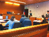 En la audiencia, el fiscal Jorge Marín expuso los antecedentes de la investigación.