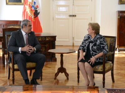 Fiscal Nacional, Sabas Chahuán y Presidenta de la República, Michelle Bachelet.