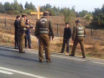 La diligencia se efectuó en la ruta F-30, sector de Maitencillo.