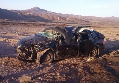 En estas condiciones quedó el vehículo en el que se movilizaban las víctimas del accidente. (Fotografía: Gentileza José Arancibia Radio Canal 96)