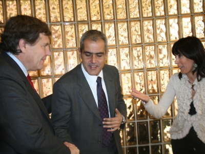 El vicepresidente de la Cámara de Diputados, Patricio Melero; Sabas Chahuán y Mónica Zalaquett
