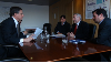 El Fiscal Guzmán, junto a los fiscales Barros y Galdames reunidos con el Subsecretario Lira.