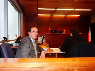 El Fiscal Salinas durante la audiencia de formalización.