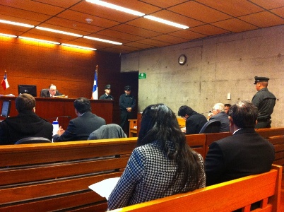 Audiencia en la que el fiscal Maximiliano Krause formalizó a los imputados.