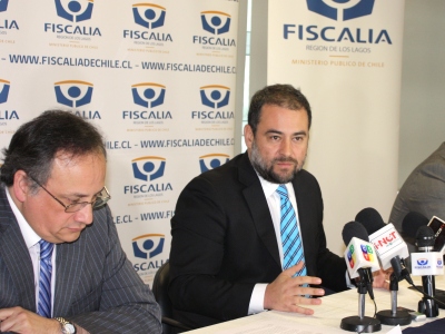 Fiscal Regional de Los Lagos, Marcos Emilfork Konow, durante la entrega del informe estadístico semestral.