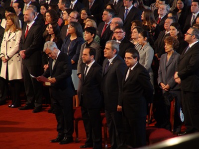 Fiscal Nacional durante Te Deum Evangélico