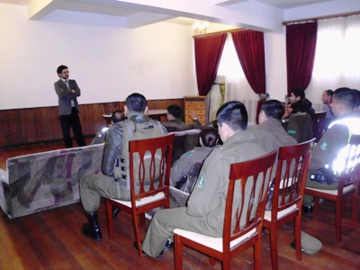 Fiscal (s) de Illapel, Germán Calquín con personal de Carabineros.