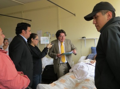 Atendidas las lesiones del imputado la audiencia se realizó en el Hospital.