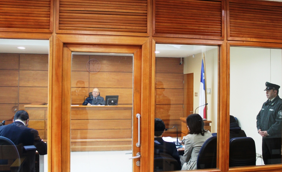 La audiencia se efectuó en el Juzgado de Garantía de Valdivia.