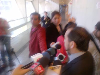 El fiscal Pablo Alonso fue consultado por la prensa sobre las condenas impuestas.