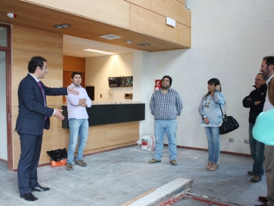 El Fiscal Regional de Los Lagos, Marcos Emilfork Konow, visitó el edificio que albergará a la Fiscalía Local de Osorno en 2015.