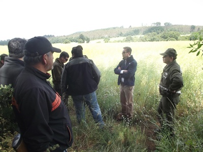 El Fiscal Leiva en la zona donde se encontraron las muestras de ADN.