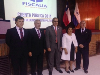 Los Fiscales Regionales Metropolitanos y el Fiscal Nacional Sabas Chahuán, al finalizar la actividad.