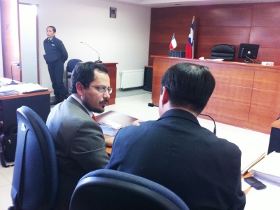 Fiscal Jefe de Puerto Montt, Marcello Sambuceti, durante la audiencia de formalización. 