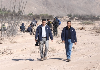 Los fiscales Gabriel Meza y Luis Zepeda han participado de las tareas de búsqueda en el sector del río Copiapó.