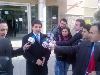 El fiscal Andrés Castellanos expuso en la audiencia judicial ante el Tribunal de Garantía de San Bernardo. 