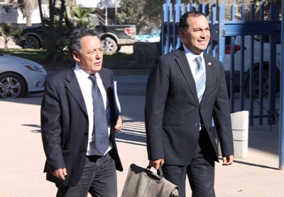 El fiscal Alejandro Vidal y abogado asesor de la Fiscalia Regional de Atacama, Javier Castro.