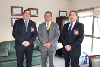 El Prefecto Mauricio Mardones (izquierda) visitó junto al Prefecto Julio Gordon al Fiscal Regional Enrique Labarca
