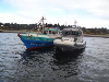 La embarcación utilizada en la comisón del delito fue incautada (foto de Capitanía de Puerto de Calbuco).