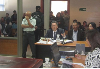 En la audiencia el fiscal Alejandro Vidal estuvo acompañado del padre de la víctima a quien orientó respecto de la causa. 