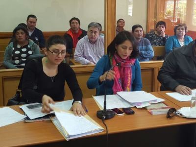 La Fiscal Jefe de Maullín, Ana María Agüero, durante la formalización de investigación.