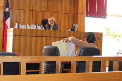 La Fiscal Carolina Caballero, exhibe detalles de la investigación al Juez de Garantía de La Serena, Carlos Jorquera.