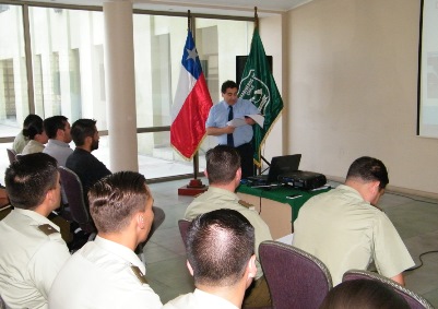 El fiscal jefe de flagrancia, Luis Pablo Cortés Reyes, impartió el taller.