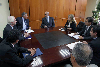 Fiscal Nacional junto al Ministro (s) Relaciones Exteriores, Edgardo Riveros 