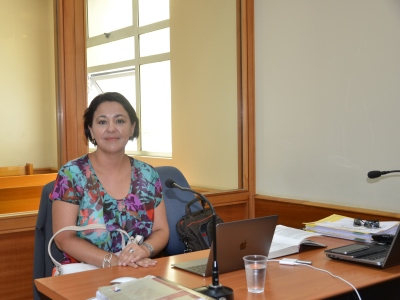 La fiscal Paola Apablaza estuvo a cargo de presentar la prueba en el juicio oral.