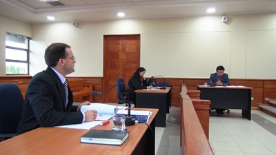 Al alegato asistió el abogado asesor de la Fiscalía Regional, Sebastián Trewhela.  