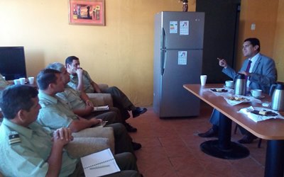 La reunión fue encabezada por el fiscal de Diego de Almagro, Julio Artigas Finger. 