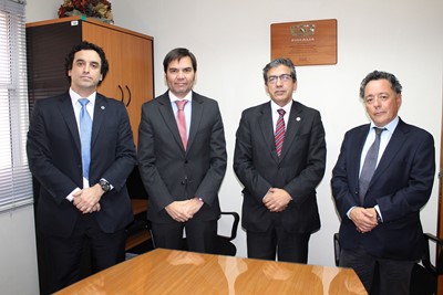 Fiscal jefe de Vallenar, Luis Zepeda; director ejecutivo, Néstor Gómez; fiscal regional de Atacama, Héctor Mella, y fiscal Alejandro Vidal.