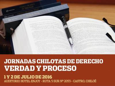 El 01 de Julio comienzan las Jornadas Chilotas de Derecho.