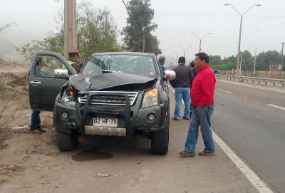 En estas condiciones quedó la camioneta protagonista del accidente.