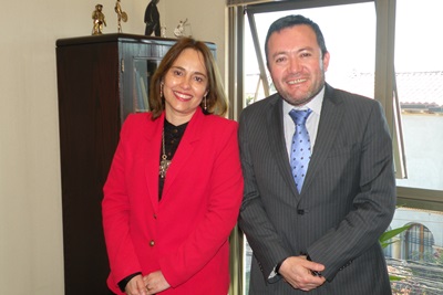 La Defensora Regional, Inés Rojas y el Fiscal Regional, Adrián Vega.