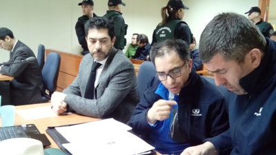A la audiencia concurrió el Fiscal Regional, Pedro Salgado, sumado a los fiscales Luis González y Alvaro Sanhueza.