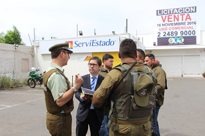 Fiscal Hugo Saldías instruyó las diligencias de investigación en el sitio del suceso.