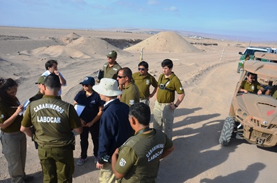 La fijación fotográfica de los pasos no habilitados fueron parte de la diligencia.