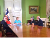 Abbott participó hoy en una reunión de coordinación encabezada por la Presidenta Michelle Bachelet