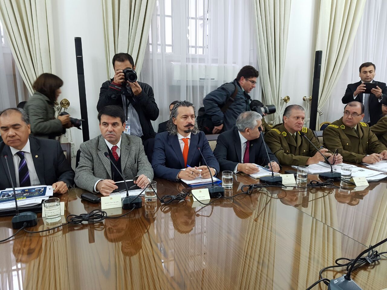 Fiscal Nacional (s) Pablo Gómez presente en el Consejo de Seguridad en el Palacio de La Moneda 