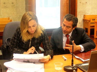 Los fiscales Rossana Folli y Miguel Ángel Orellana en el juicio oral. 