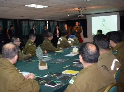 Aspecto del encuentro realizado en el Grupo de Formación Policial