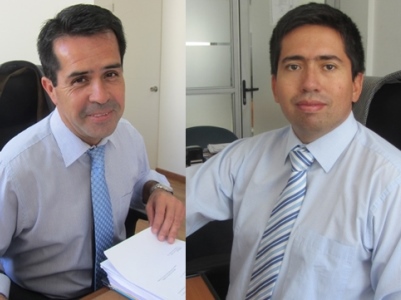 Fiscal Cristian Aliaga y abogados asistente Gabriel Zepeda
