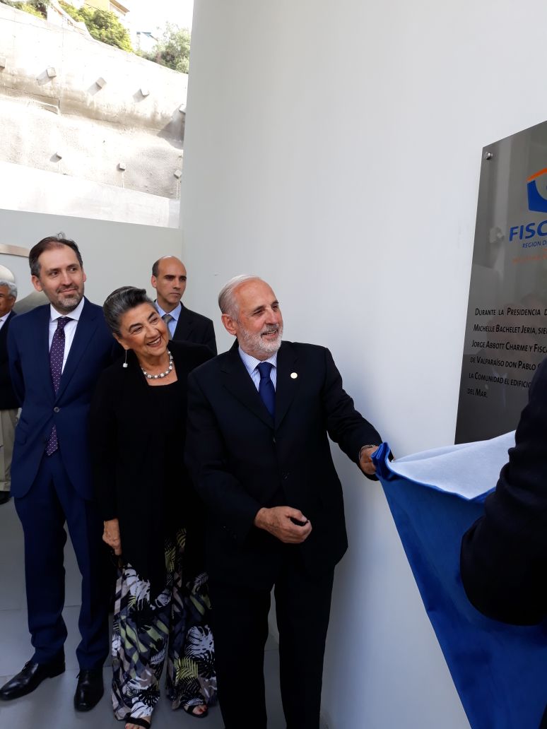 Fiscal Nacional inaugurando la nueva sede penal en la ciudad jardín. 