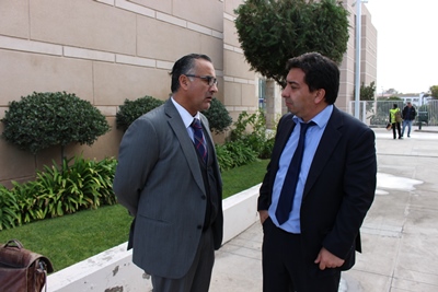 El fiscal Juan Rubén González (a la derecha) acusó los hechos ocurridos en El Sauce.