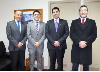 Los fiscales Pedro Pablo Orellana y Sebastián Coya (al centro) se reunieron con la jefatura regional, previo a comenzar con sus nuevas funciones. 